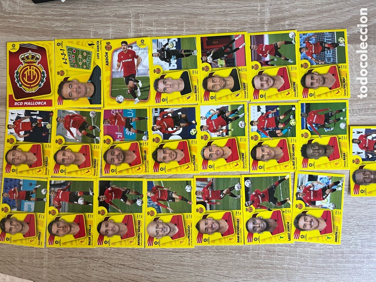 Figurine di Calcio: MALLORCA LIGA ESTE EDICIONES ESTE 2021 2022 21 22 SET COMPLETO EQUIPO COMPLETO