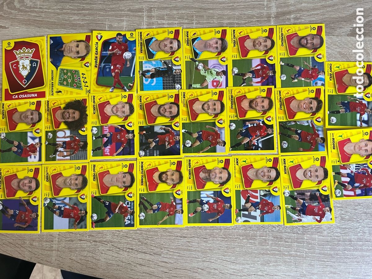 Cartes &agrave; collectionner de Football: OSASUNA LIGA ESTE EDICIONES ESTE 2021 2022 21 22 SET COMPLETO EQUIPO COMPLETO