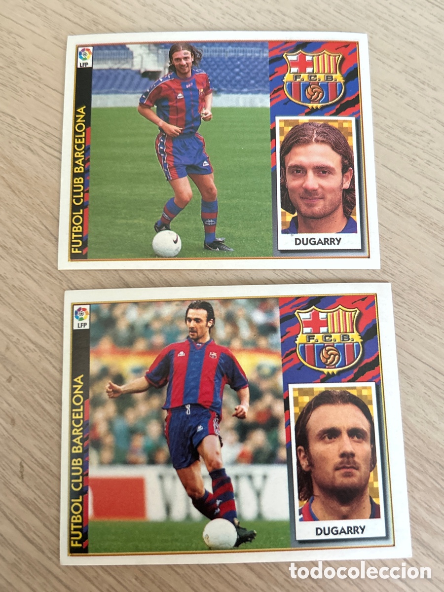 Cromos de f&uacute;tbol: LOTE DUGARRY BARCELONA FICHAJE 8 2 VERSIONES LIGA ESTE 1997 1998 97 98 NUNCA PEGADO SIN PEGAR