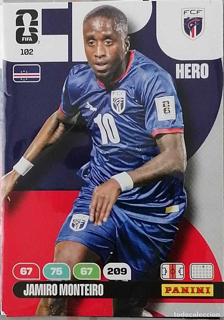Cromos de f&uacute;tbol: 102 JAMIRO MONTEIRO Hero World Cup 2026 Adrenalyn XL Panini