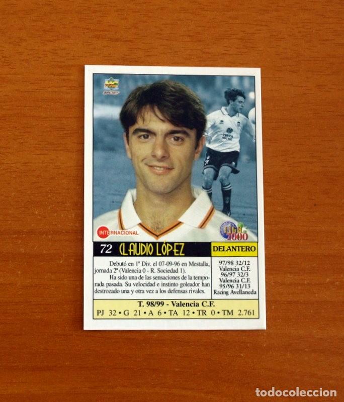 Fu&szlig;ball-Sticker: Valencia - N&ordm; 72, Claudio L&oacute;pez - Mundicromo Las Fichas de la Liga 1999-2000, 99-00 -Mundi Cromo