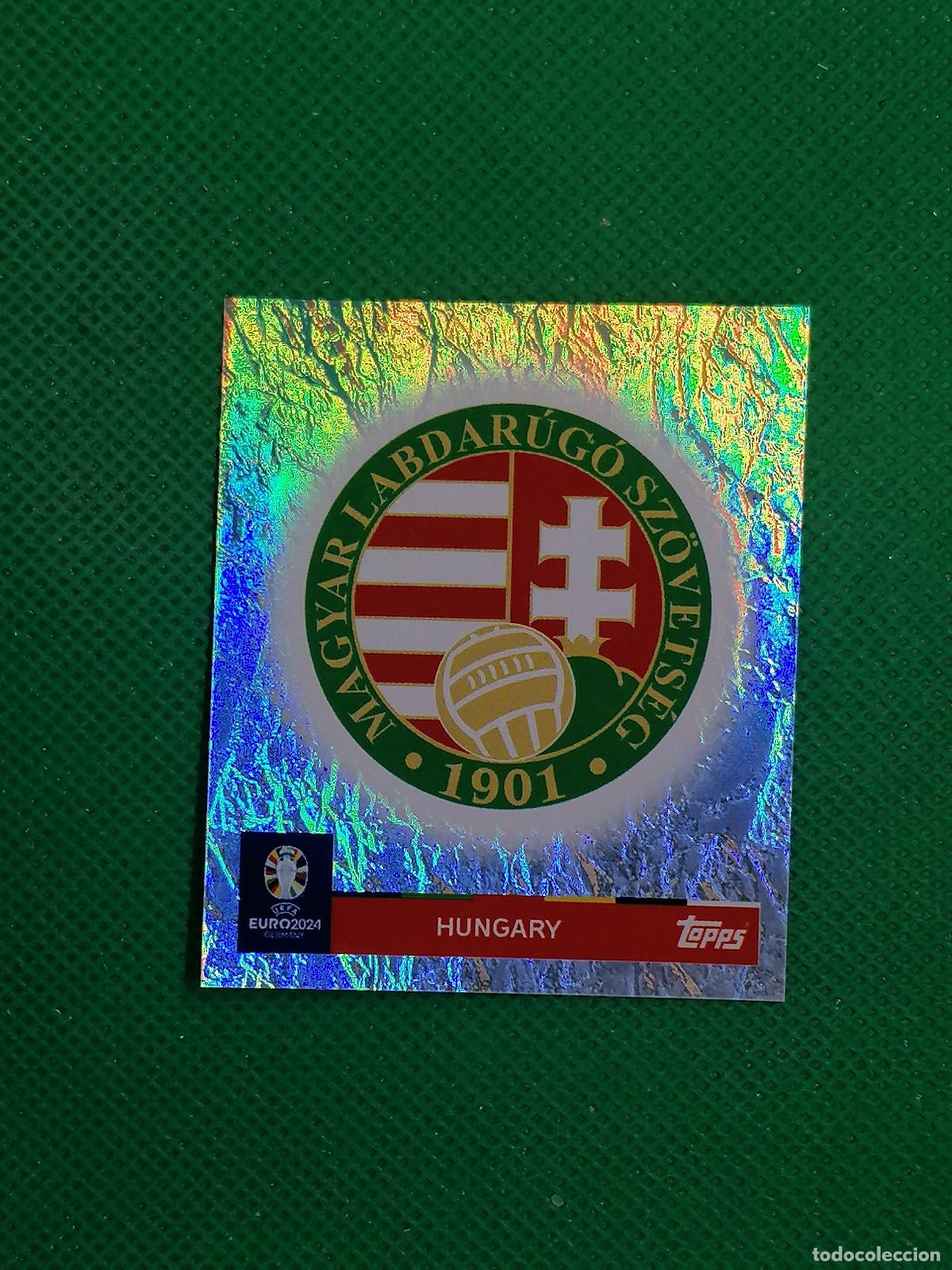 Figurine di Calcio: HUNG 1 HUNG1 ESCUDO HUNGRIA PARALELA ⚽ TOPPS EURO 2024 24 GERMANY STICKERS ⚽