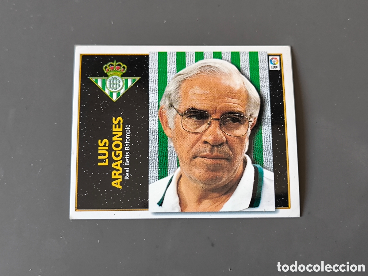 Cromos de f&uacute;tbol: LU&Iacute;S ARAGON&Eacute;S Entrenador Baja Real Betis Liga Este 98 99