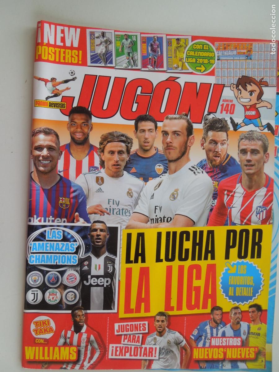 Cromos de f&uacute;tbol: JUGON REVISTA N&ordm; 140 - LA LUCHA POR LA LIGA - PANINI