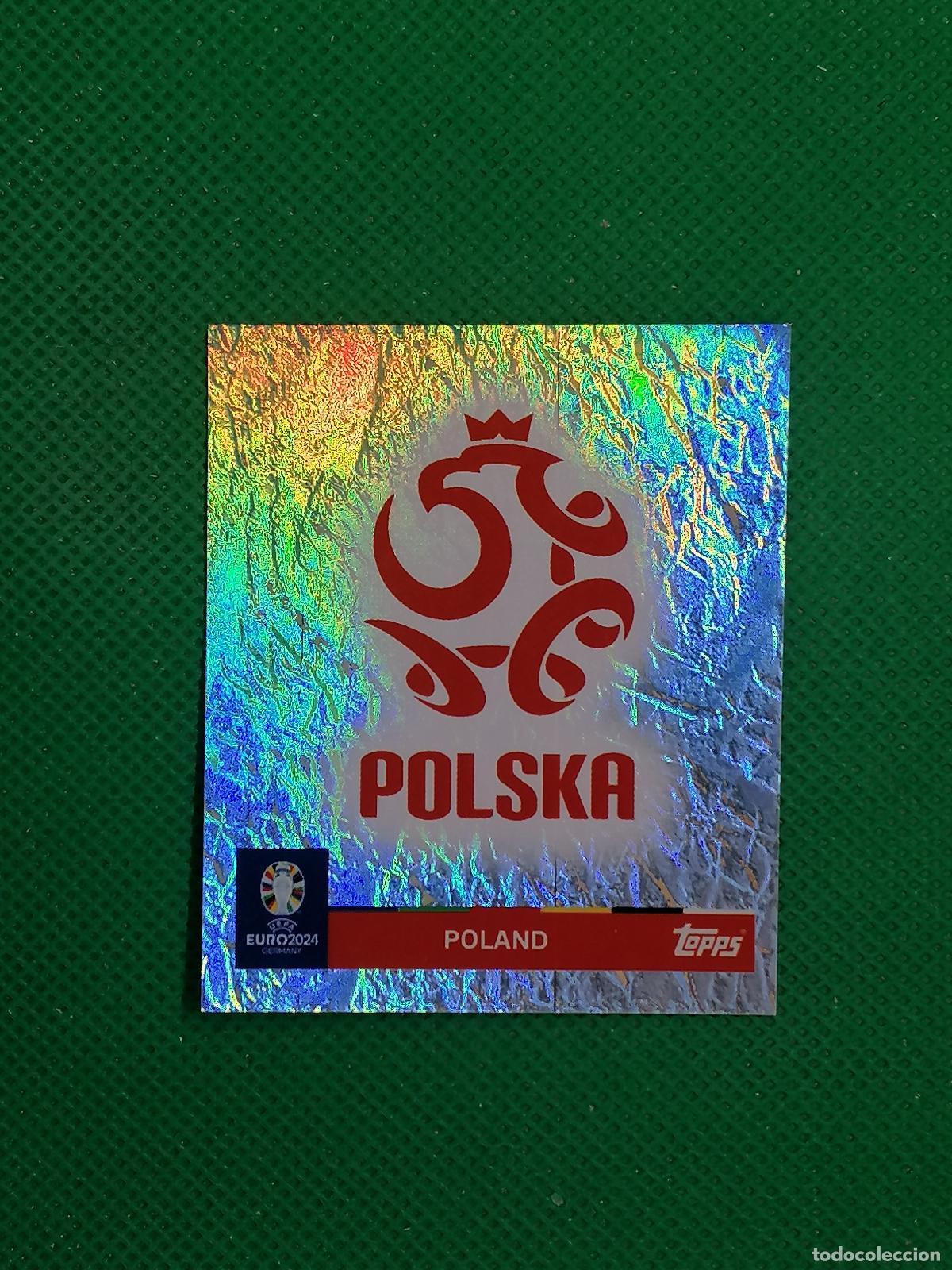 Cromos de f&uacute;tbol: POL 1 POL1 ESCUDO POLONIA PARALELA ⚽ TOPPS EURO 2024 24 GERMANY STICKERS ⚽