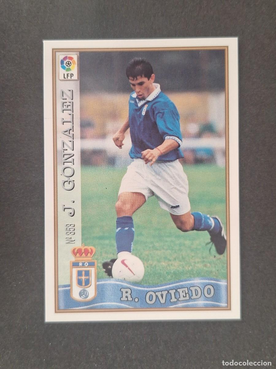Cromos de f&uacute;tbol: L1 J. GONZALEZ REAL OVIEDO 353 MUNDICROMO LAS FICHAS DE LA LIGA 1997 1998 97 98