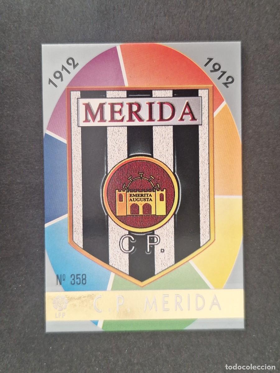 Figurine di Calcio: L1 ESCUDO C. P. MERIDA 358 MUNDICROMO LAS FICHAS DE LA LIGA 1997 1998 97 98