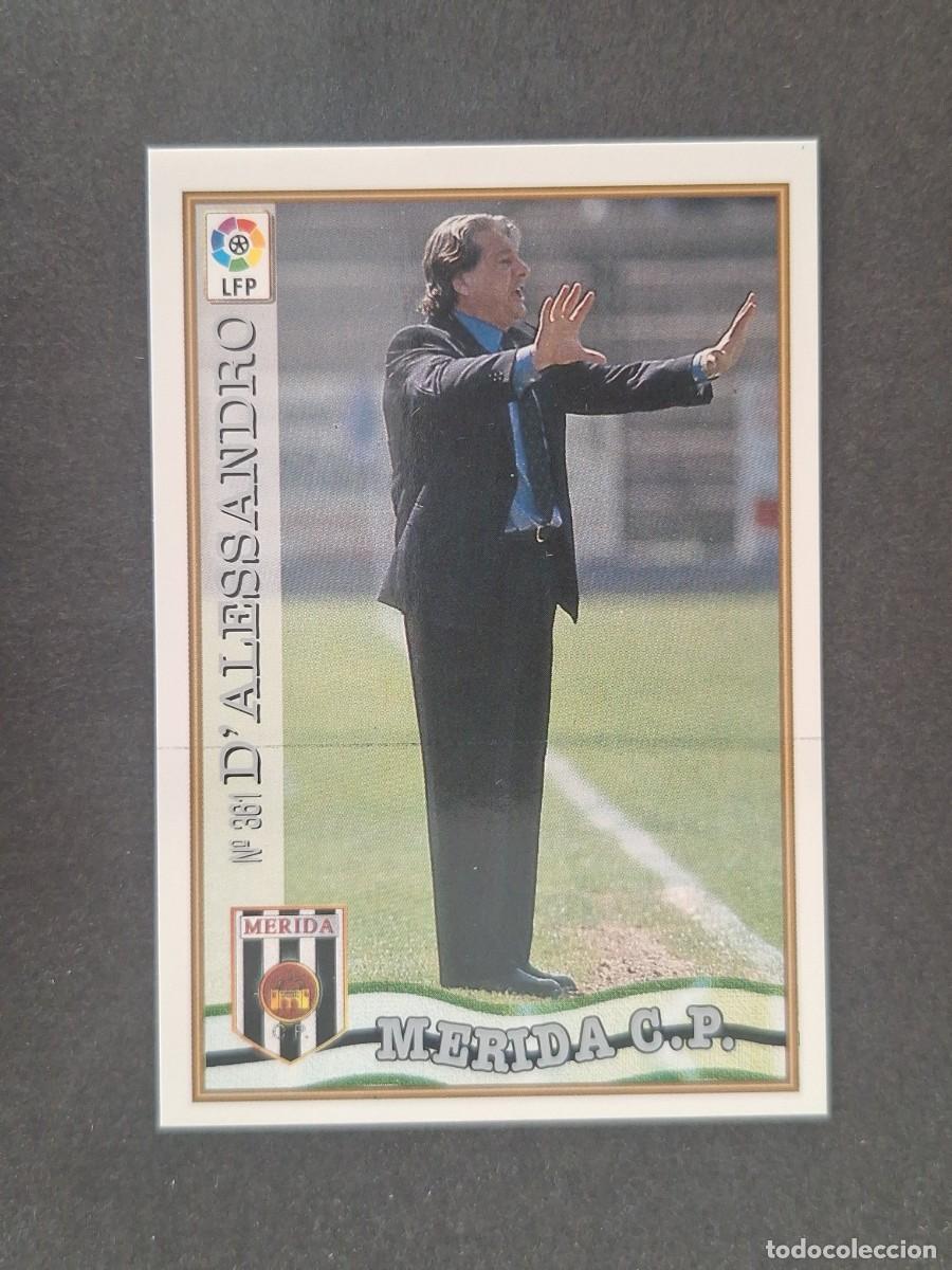 Football Stickers: L1 D'ALESSANDRO ENTRENADOR C. P. MERIDA 361 MUNDICROMO LAS FICHAS DE LA LIGA 1997 1998 97 98