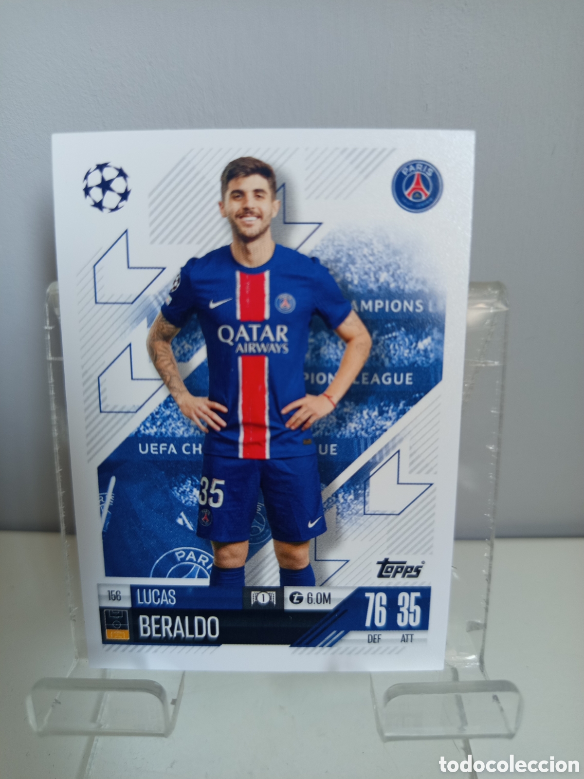 Football Stickers: ❇️ CROMO CARD ⚽ BERALDO PSG 156 2024 2025 24 25 MATCH ATTAX CHAMPIONS LEAGUE TOPPS ❇️