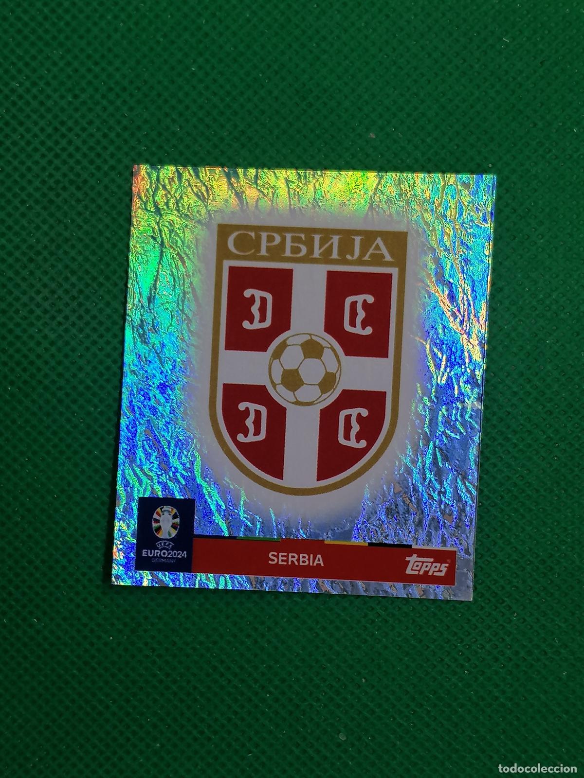 Football Stickers: SRB 1 SRB1 ESCUDO SERBIA PARALELA ⚽ TOPPS EURO 2024 24 GERMANY STICKERS ⚽