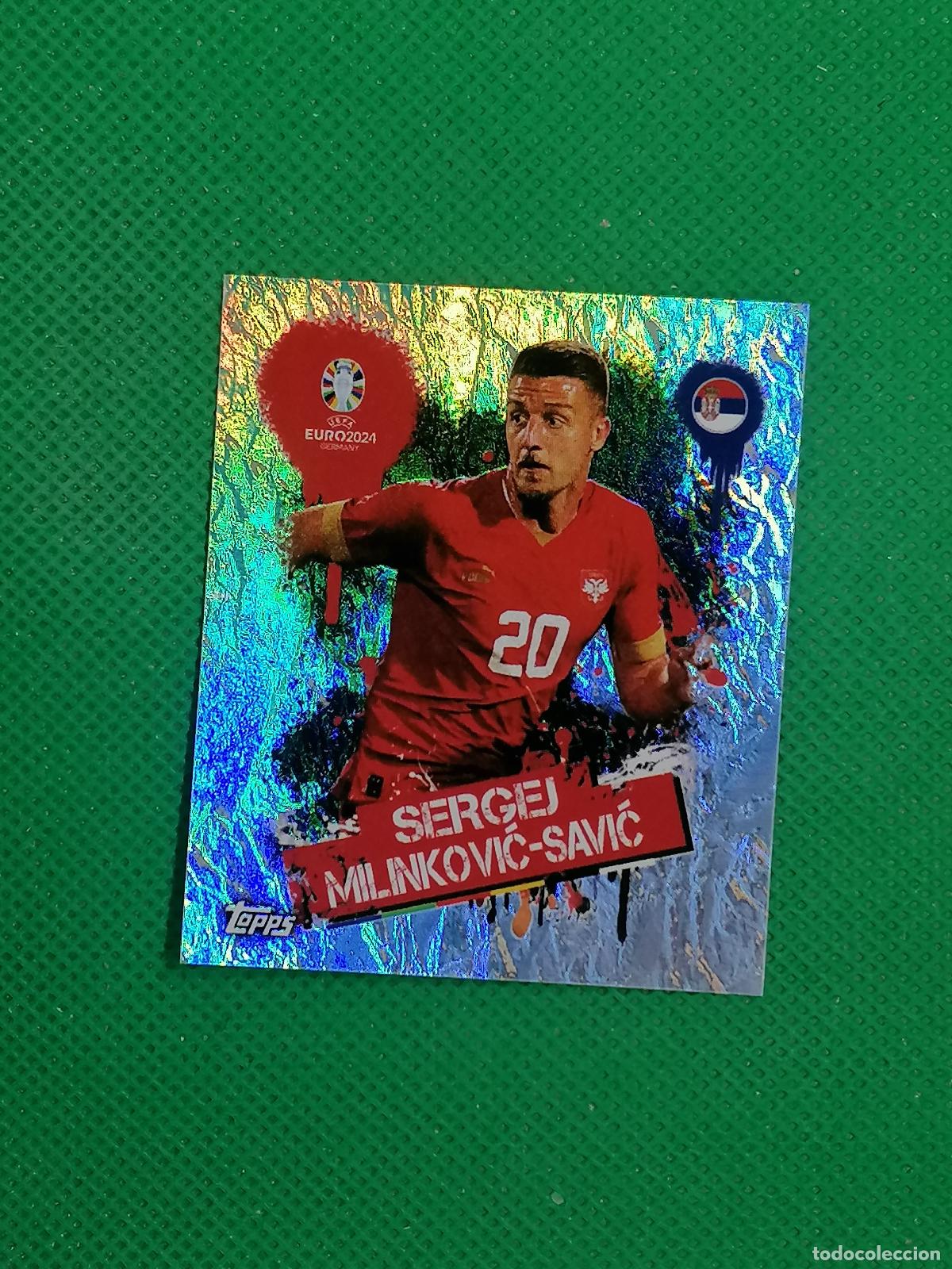 Football Stickers: SRB 3 SRB3 SERGEJ MILINKOVIC SAVIC SERBIA PARALELA ⚽ TOPPS EURO 2024 24 GERMANY STICKERS ⚽