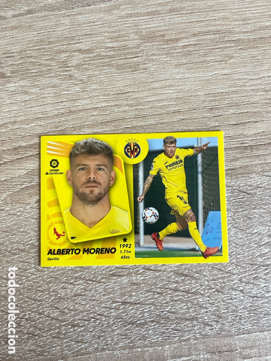 Cromos de f&uacute;tbol: 10 BIS ALBERTO MORENO COLOCA LIGA ESTE EDICIONES ESTE 2021 2022 21 22 VILLARREAL