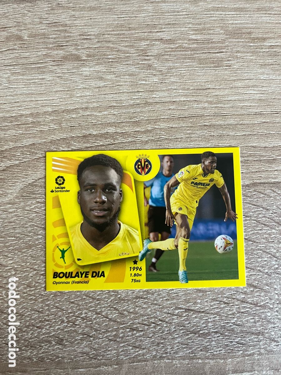 Cromos de f&uacute;tbol: 13 BOULAYE DIA &Uacute;LTIMOS FICHAJES LIGA ESTE EDICIONES ESTE 2021 2022 21 22 VILLARREAL