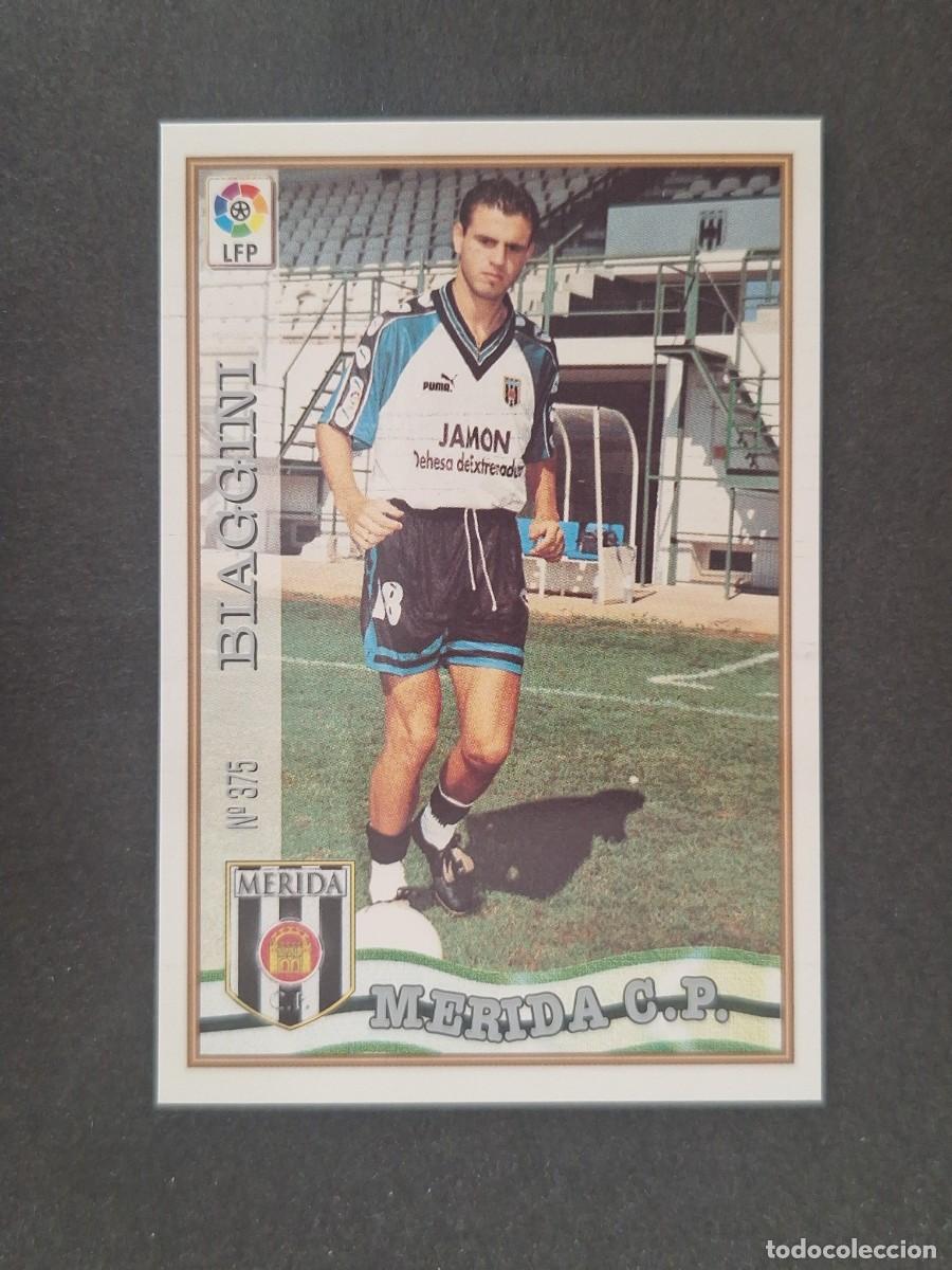 Cromos de f&uacute;tbol: L1 BIAGINI C. P. MERIDA 375 MUNDICROMO LAS FICHAS DE LA LIGA 1997 1998 97 98