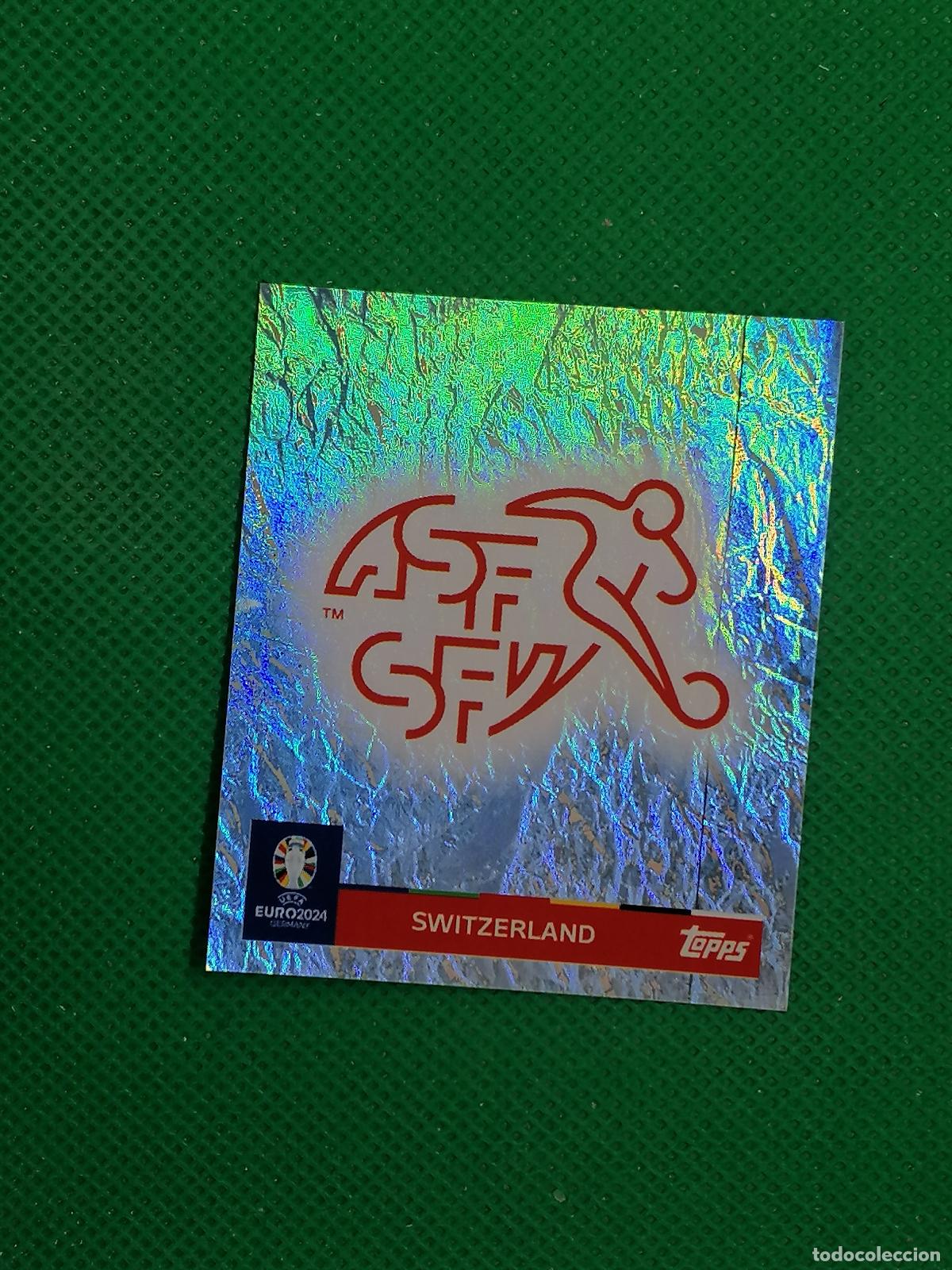 Cromos de f&uacute;tbol: SUI 1 SUI1 ESCUDO SUIZA PARALELA ⚽ TOPPS EURO 2024 24 GERMANY STICKERS ⚽