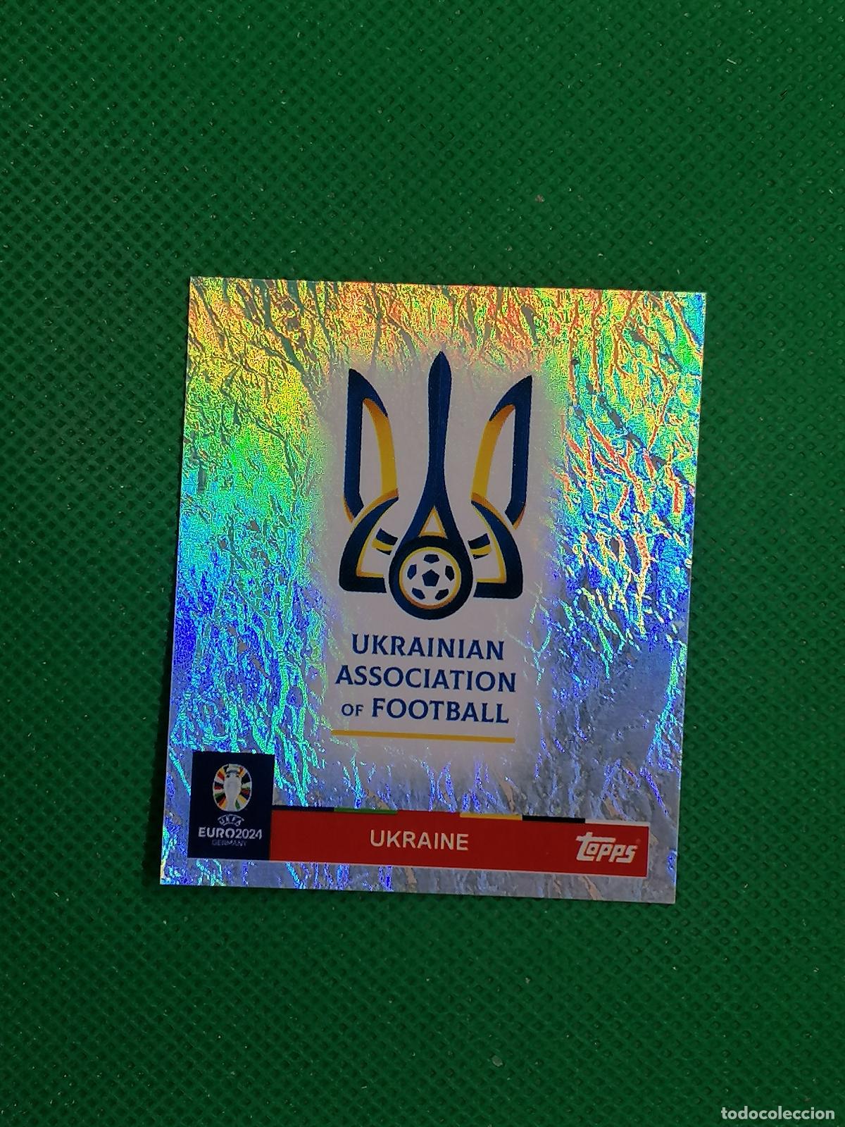 Cromos de f&uacute;tbol: UKR 1 UKR1 ESCUDO UCRANIA PARALELA ⚽ TOPPS EURO 2024 24 GERMANY STICKERS ⚽