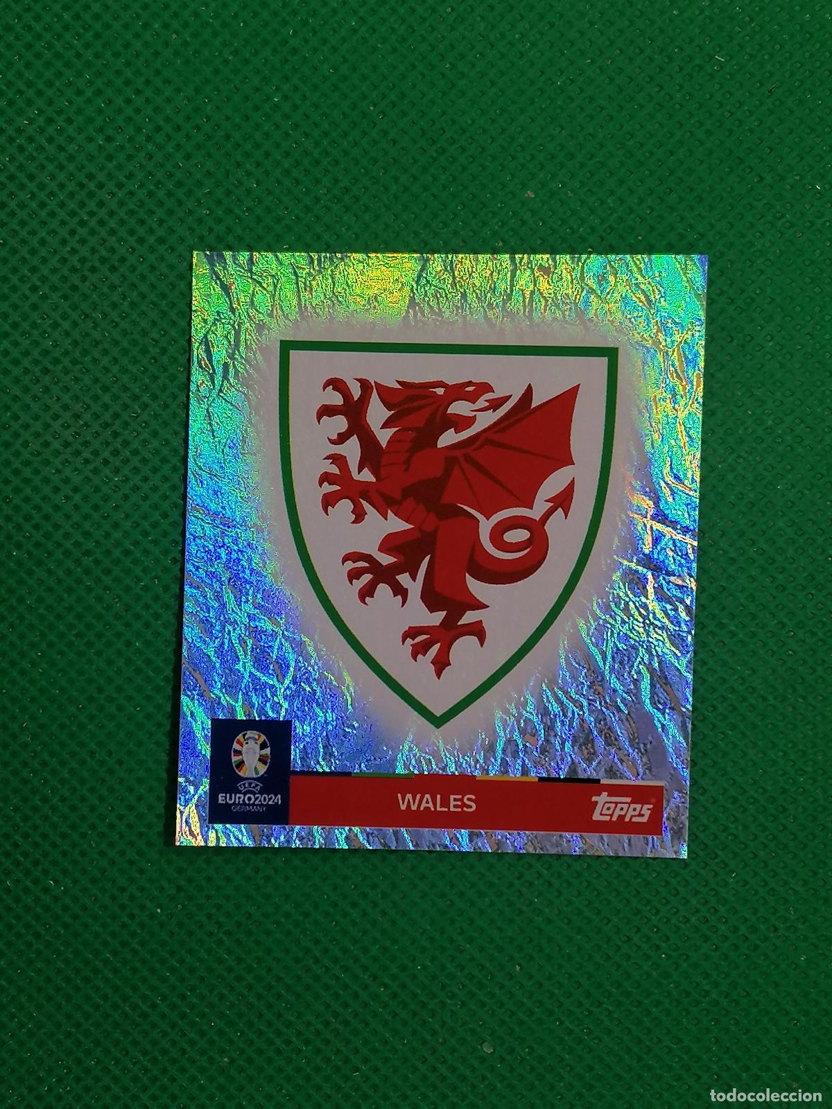 Cromos de f&uacute;tbol: WAL 1 WAL1 ESCUDO GALES PARALELA ⚽ TOPPS EURO 2024 24 GERMANY STICKERS ⚽