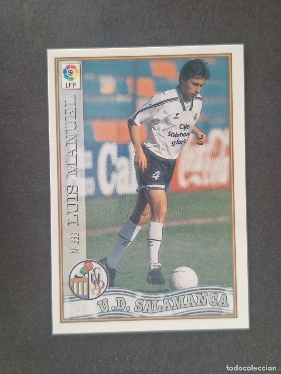 Cromos de f&uacute;tbol: L1 LUIS MANUEL U. D. SALAMANCA 386 MUNDICROMO LAS FICHAS DE LA LIGA 1997 1998 97 98