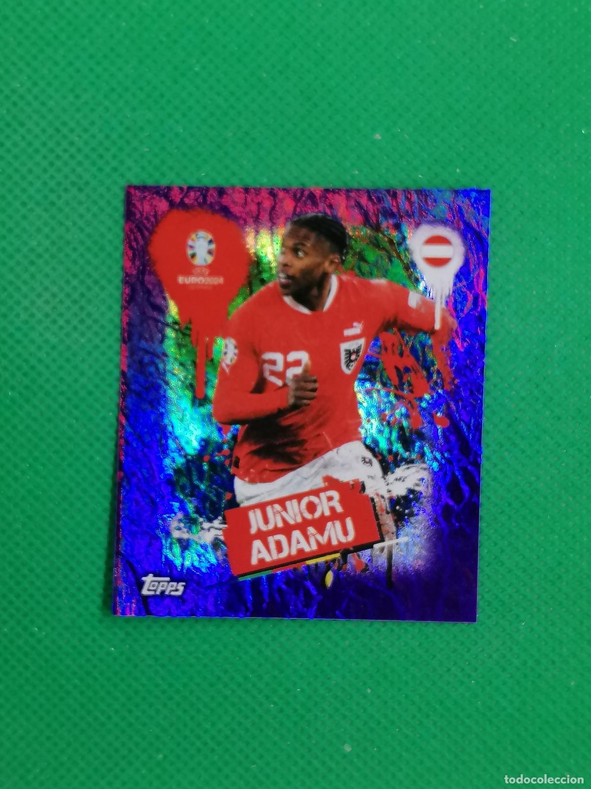 Cromos de f&uacute;tbol: AUT 3 AUT3 JUNIOR ADAMU AUSTRIA PARALELA PURPLE ⚽ TOPPS EURO 2024 24 GERMANY STICKERS ⚽