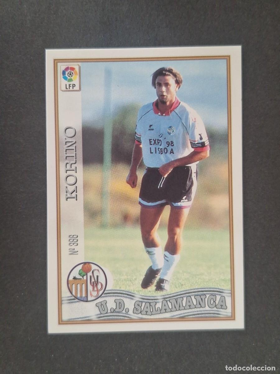Cromos de f&uacute;tbol: L1 KORINO U. D. SALAMANCA 386 MUNDICROMO LAS FICHAS DE LA LIGA 1997 1998 97 98
