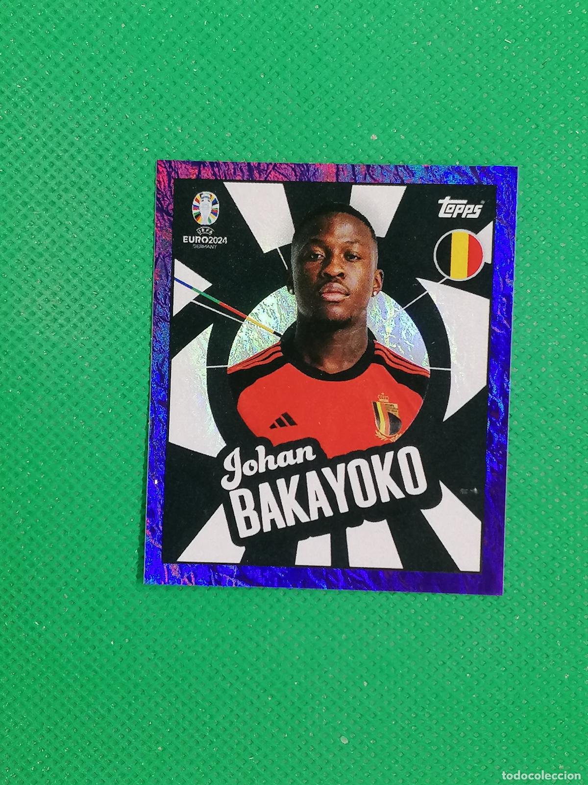 Cromos de f&uacute;tbol: BEL PTW BELPTW JOHAN BAKAYOKO BELGICA PARALELA PURPLE ⚽ TOPPS EURO 2024 24 GERMANY STICKERS ⚽