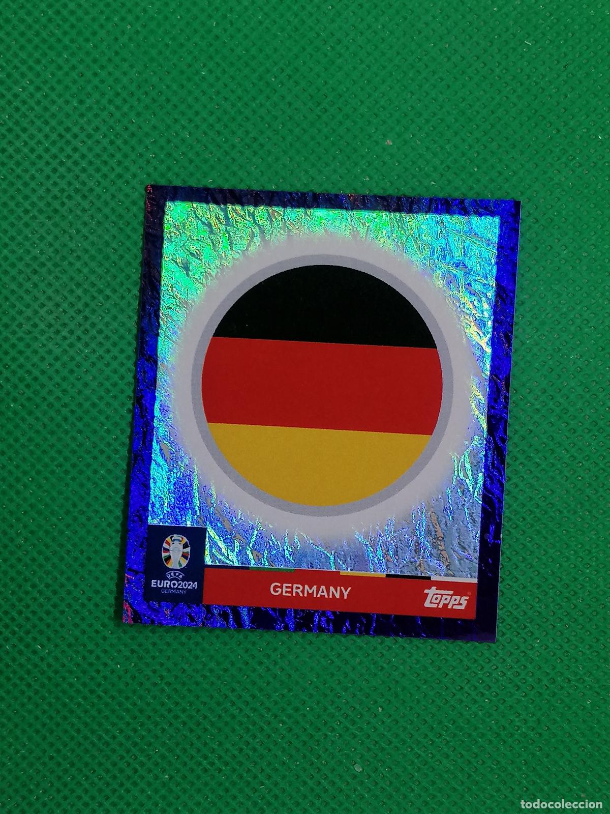 Figurine di Calcio: GER 1 GER1 ESCUDO ALEMANIA PARALELA PURPLE ⚽ TOPPS EURO 2024 24 GERMANY STICKERS ⚽