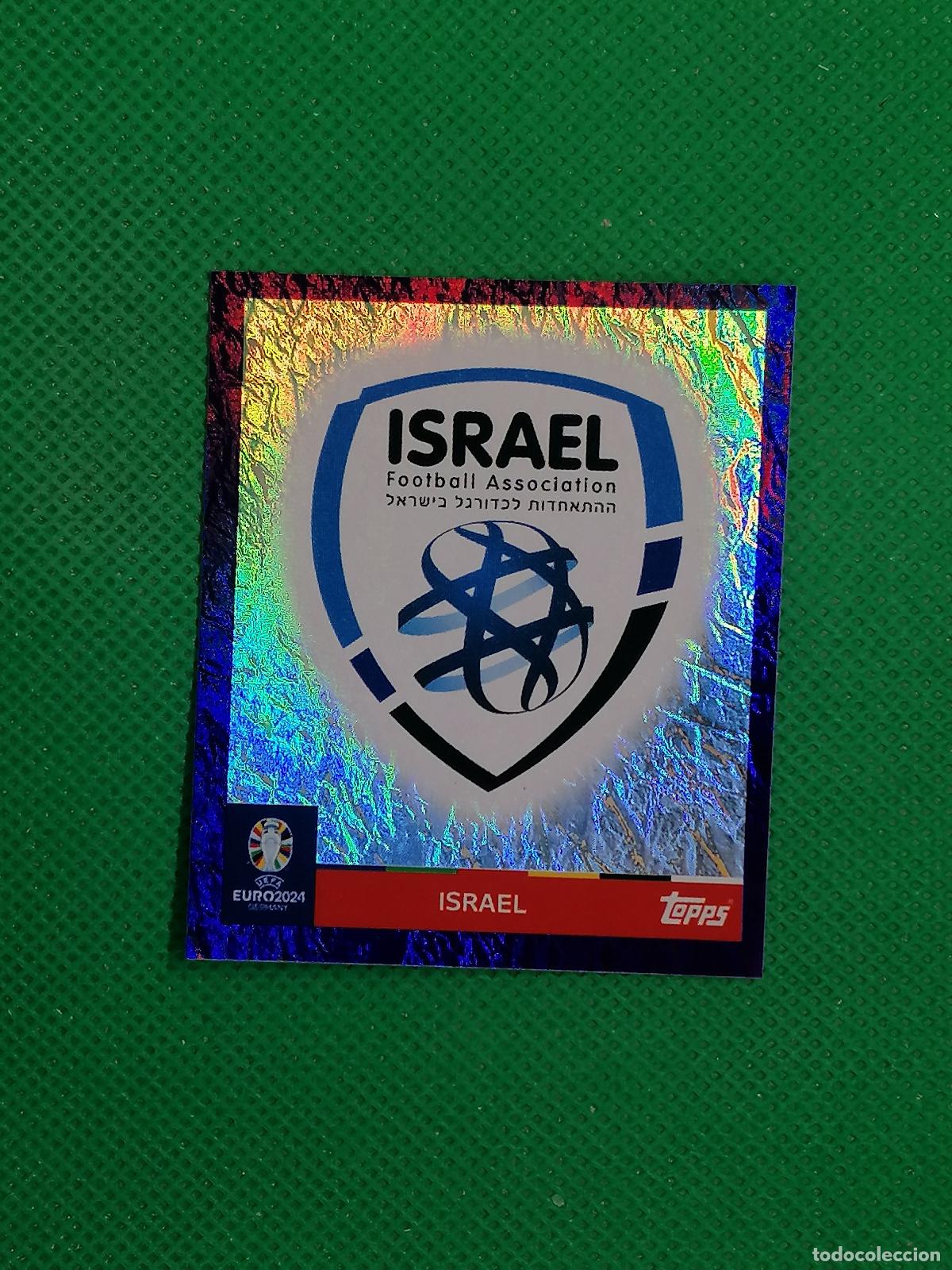 Figurine di Calcio: ISR 1 ISR1 ESCUDO ISRAEL PARALELA PURPLE ⚽ TOPPS EURO 2024 24 GERMANY STICKERS ⚽