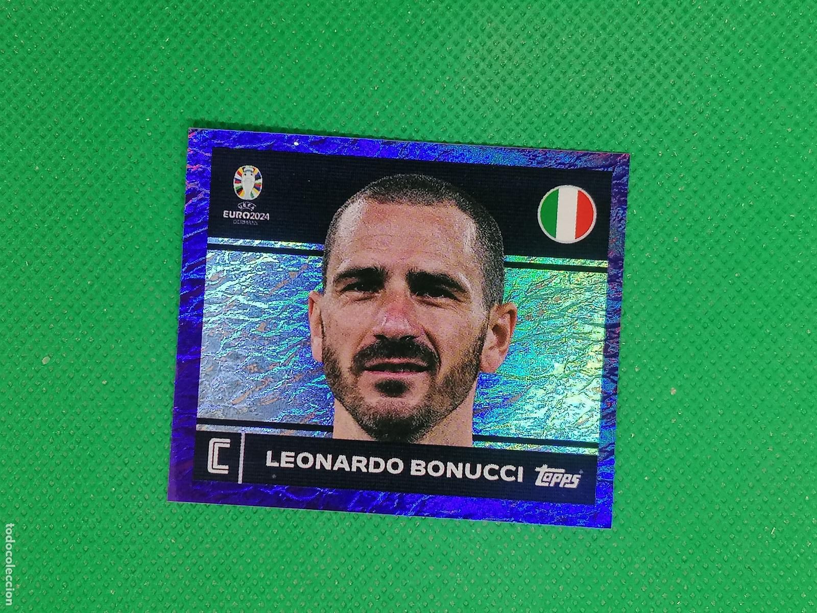 Cartes &agrave; collectionner de Football: ITA 2 ITA2 LEONARDO BONUCCI ITALIA PARALELA PURPLE ⚽ TOPPS EURO 2024 24 GERMANY STICKERS ⚽