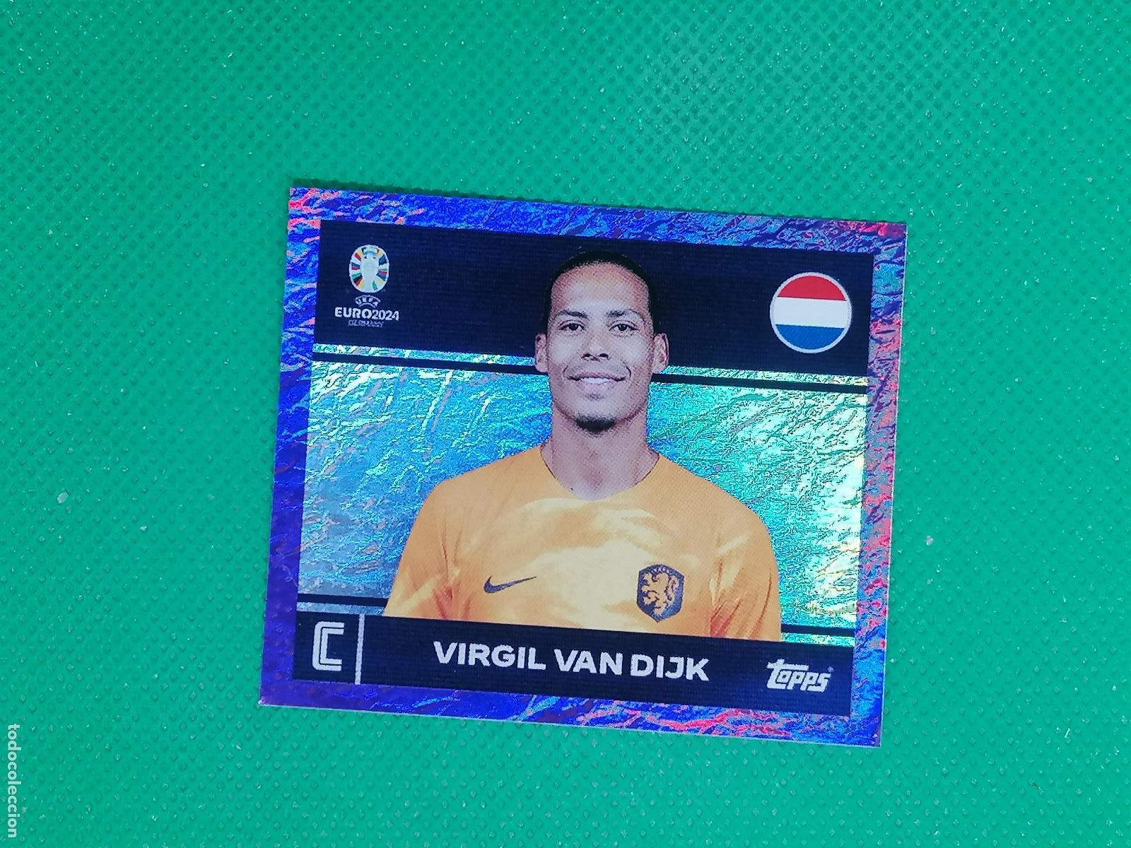 Cromos de f&uacute;tbol: NED 2 NED2 VIRGIL VAN DIJK HOLANDA PARALELA PURPLE ⚽ TOPPS EURO 2024 24 GERMANY STICKERS ⚽