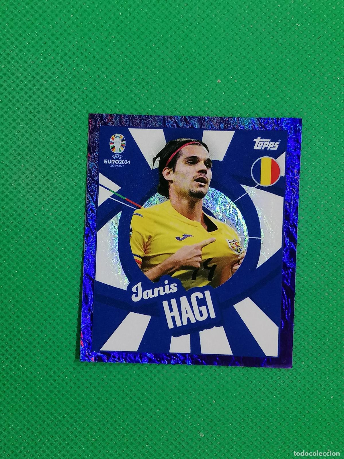 Cromos de f&uacute;tbol: ROM PTW ROMPTW 1ANIS HAGI RUMANIA PARALELA PURPLE ⚽ TOPPS EURO 2024 24 GERMANY STICKERS ⚽