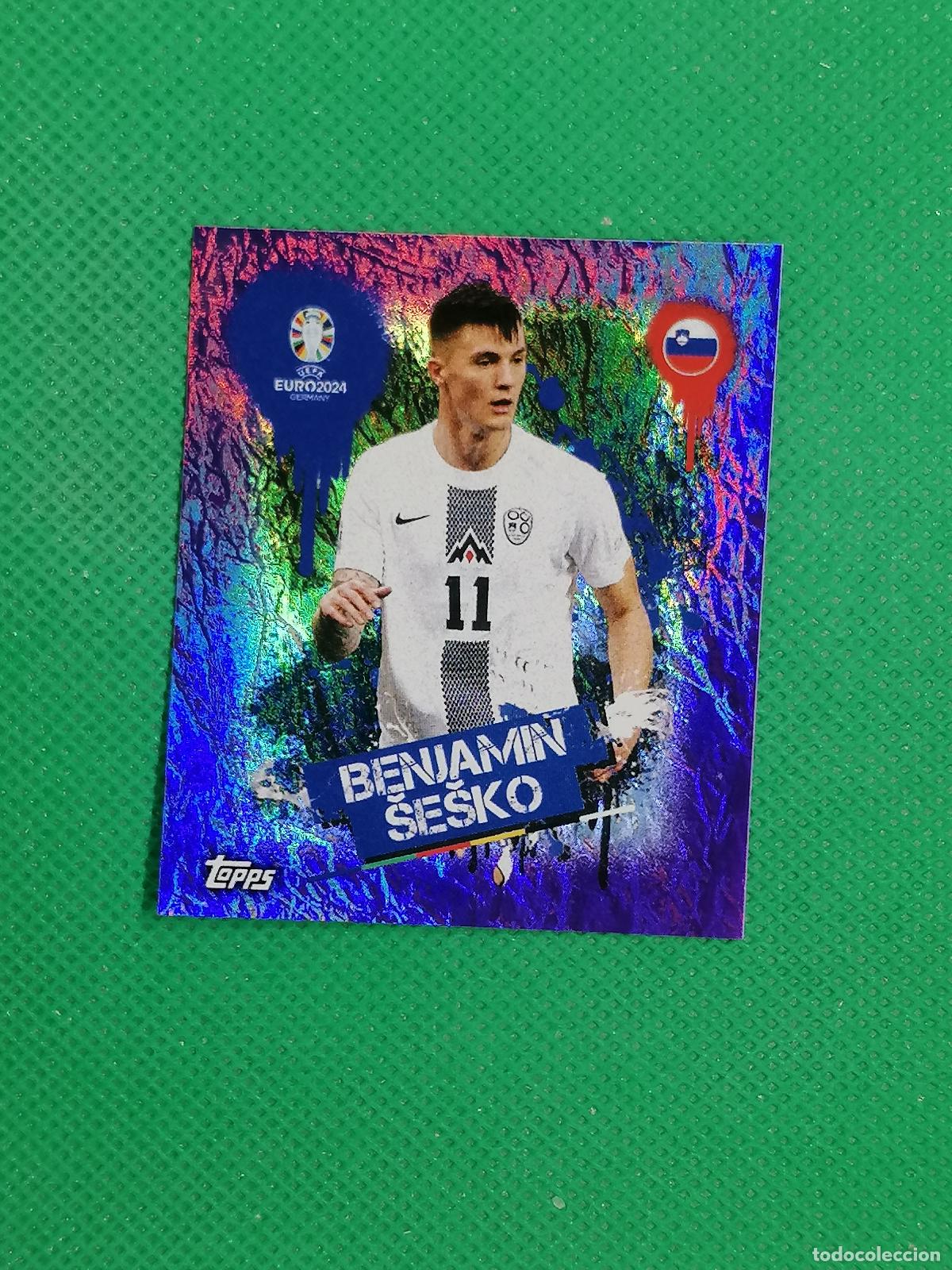 Cromos de f&uacute;tbol: SVN 3 SVN3 BENJAMIN SESKO ESLOVENIA PARALELA PURPLE ⚽ TOPPS EURO 2024 24 GERMANY STICKERS ⚽