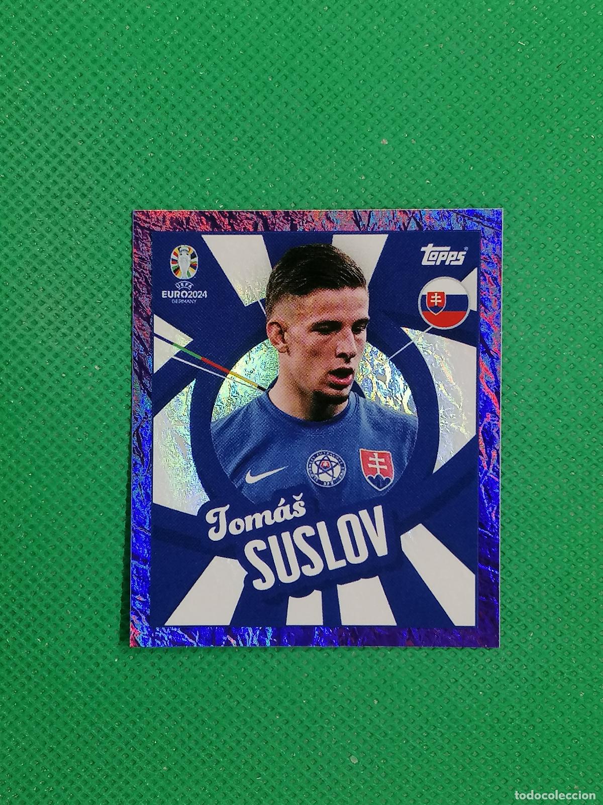 Cromos de f&uacute;tbol: SVK PTW SVKPTW TOMAS SUSLOV SLOVAKIA PARALELA PURPLE ⚽ TOPPS EURO 2024 24 GERMANY STICKERS ⚽