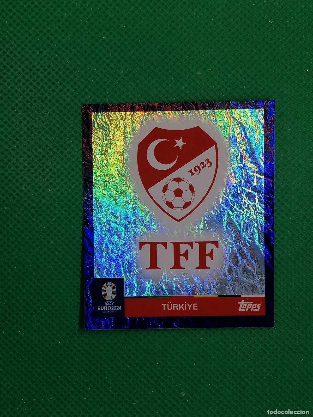 Cromos de f&uacute;tbol: TUR 1 TUR1 ESCUDO TURQUIA PARALELA PURPLE ⚽ TOPPS EURO 2024 24 GERMANY STICKERS ⚽