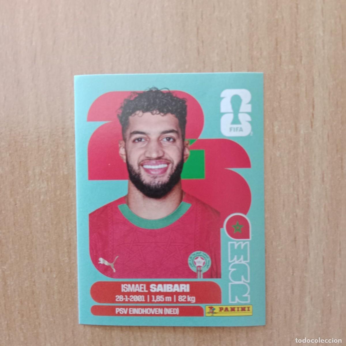 Fu&szlig;ball-Sticker: ISMAEL SAIBARI , MARRUECOS , STICKER CROMO N&ordm; MAR 15 , FIFA WORLD CUP 2026 - PANINI - A&Ntilde;O 2026.