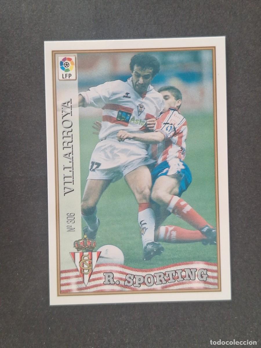 Cromos de f&uacute;tbol: L1 VILLARROYA SPORTING DE GIJON 306 MUNDICROMO LAS FICHAS DE LA LIGA 1997 1998 97 98
