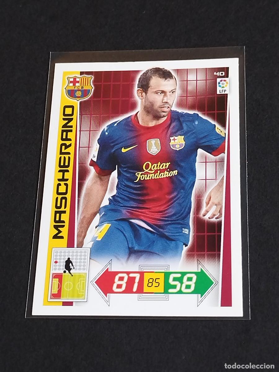 Cromos de f&uacute;tbol: MASCHERANO #40 FC BARCELONA - ADRENALYN XL LIGA BBVA 2012 2013 - PANINI 12 13 CROMO FUTBOL