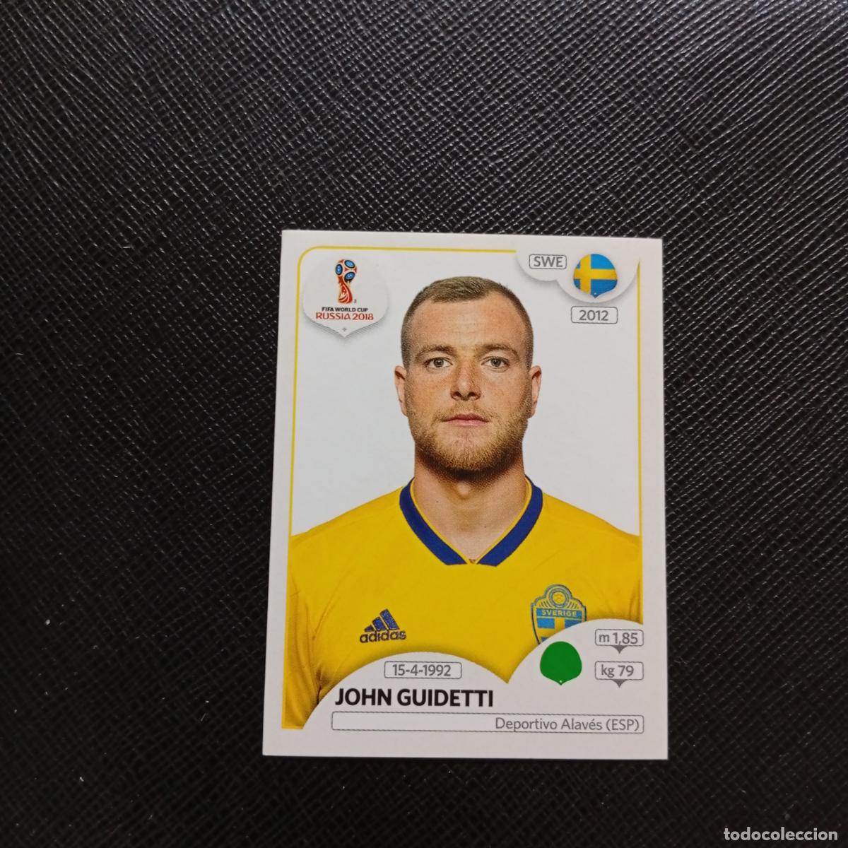 Cromos de f&uacute;tbol: 490 JOHN GUIDETTI SUECIA PANINI MUNDIAL RUSIA 2018 CROMO FUTBOL 18 - SIN PEGAR - CJ2