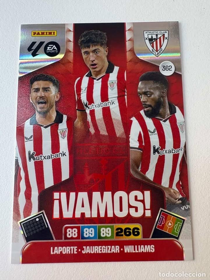 Cromos de f&uacute;tbol: Carta Laporte/Jauregizar/Williams Atlehtic Club de Bilbao Vamos 362 Adrenalyn 2025-26