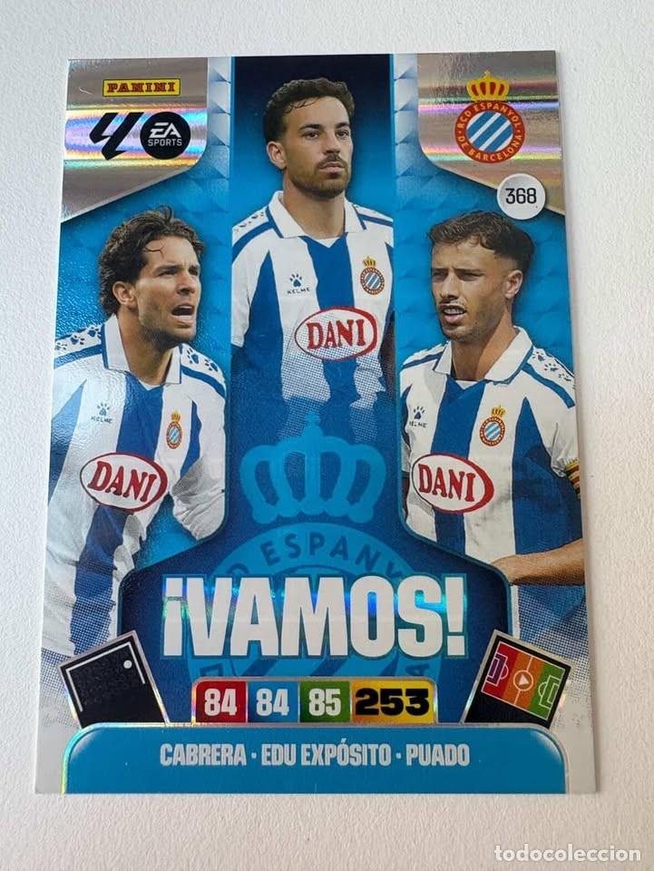 Cromos de f&uacute;tbol: Carta Cabrera/Edu Exp&oacute;sito/Puado Espanyol Vamos 368 Adrenalyn 2025-26