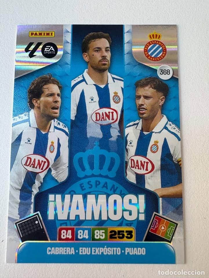 Cromos de f&uacute;tbol: Carta Cabrera/Edu Exp&oacute;sito/Puado Espanyol Vamos 368 Adrenalyn 2025-26