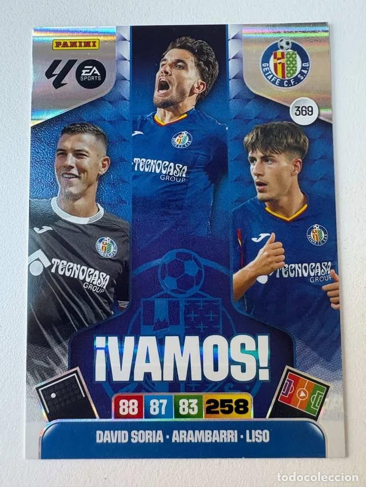 Cromos de f&uacute;tbol: Carta David Soria/Arambarri/Liso Getafe Vamos 369 Adrenalyn 2025-26