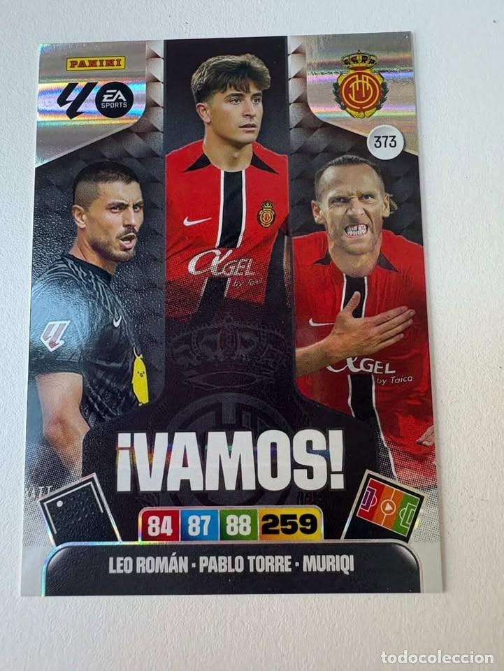 Cromos de f&uacute;tbol: Carta Leo Rom&aacute;n/PabloTorre/Muriqi Mallorca Vamos 369 Adrenalyn 2025-26