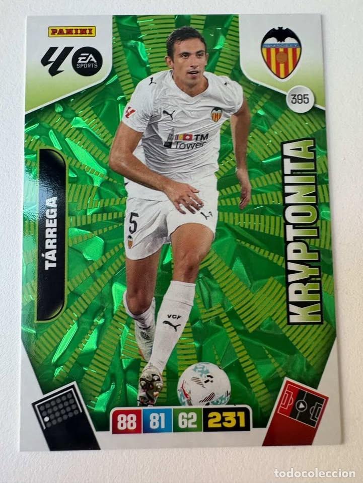 Cromos de f&uacute;tbol: Carta T&aacute;rrega Kryptonita Valencia 395 Adrenalyn 2025-26