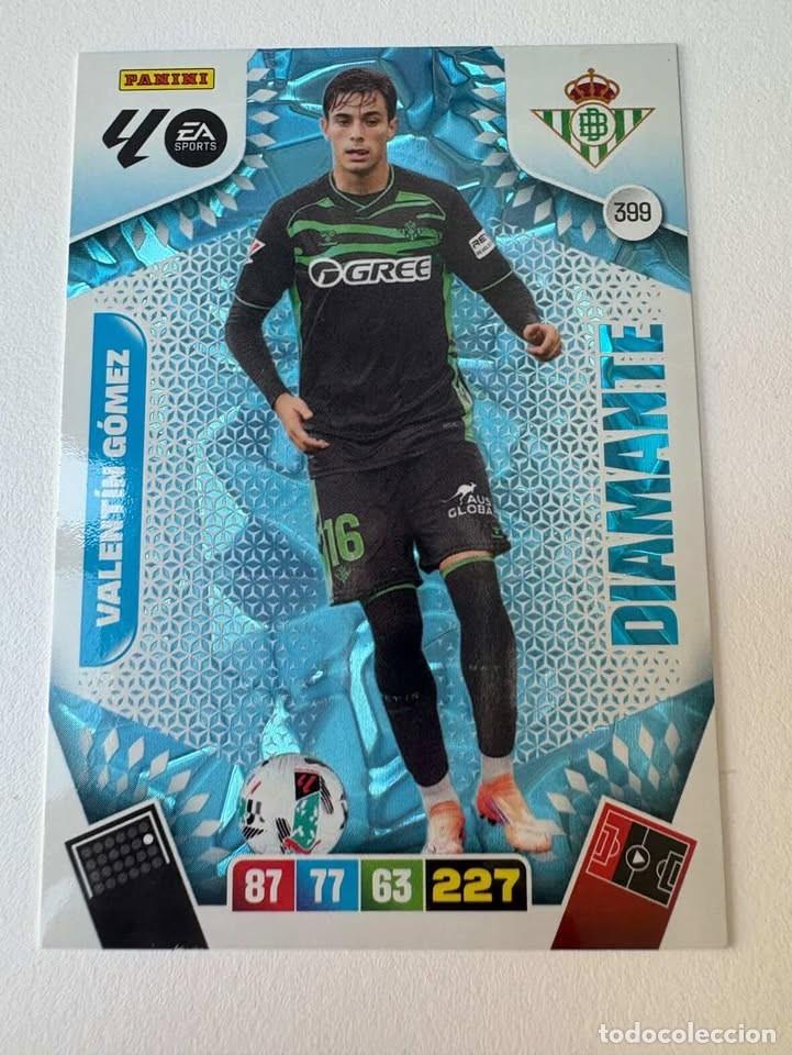 Figurine di Calcio: Carta Valent&iacute;n G&oacute;mez Diamante Betis 399 Adrenalyn 2025-26