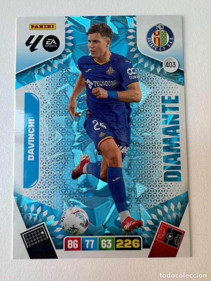 Cromos de f&uacute;tbol: Carta Davinchi Diamante Getafe 403 Adrenalyn 2025-26