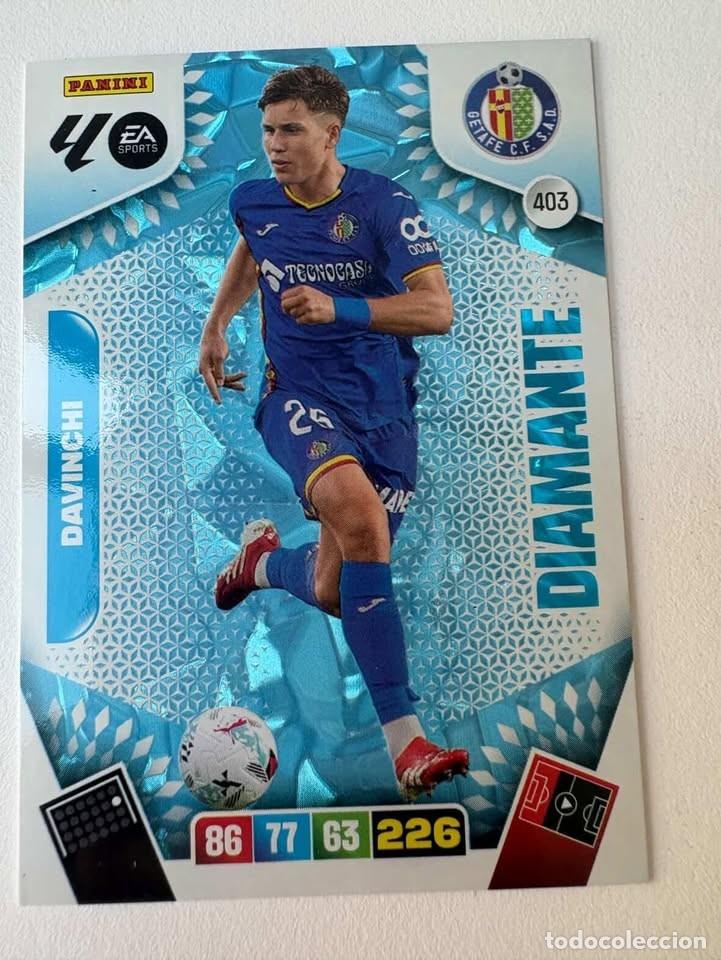 Cromos de f&uacute;tbol: Carta Davinchi Diamante Getafe 403 Adrenalyn 2025-26