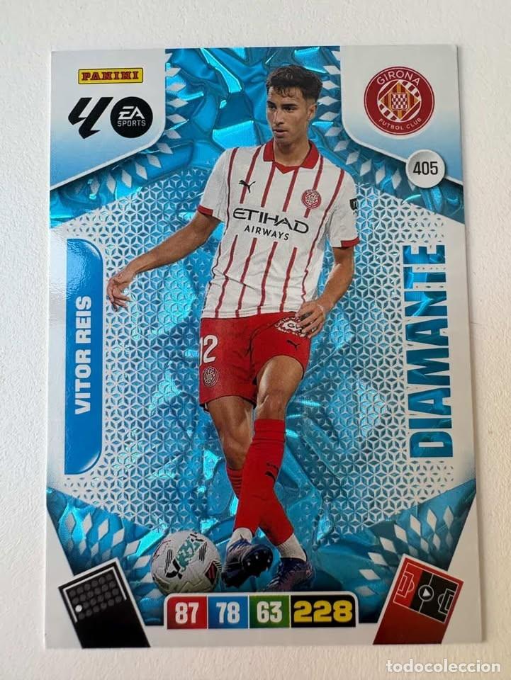 Cromos de f&uacute;tbol: Carta Vitor Reis Diamante Girona 405 Adrenalyn 2025-26