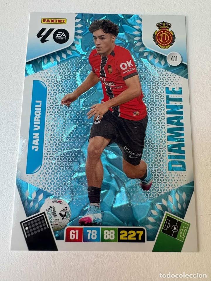 Fu&szlig;ball-Sticker: Carta Jan Virgili Diamante Mallorca 411 Adrenalyn 2025-26