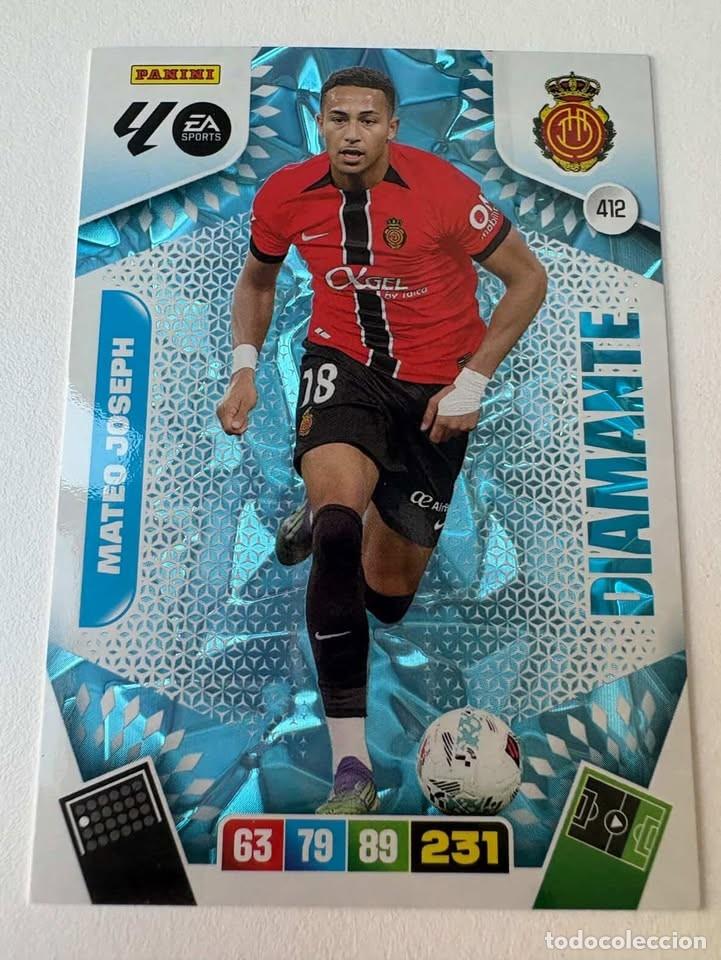 Fu&szlig;ball-Sticker: Carta Mateo Joseph Diamante Mallorca 412 Adrenalyn 2025-26