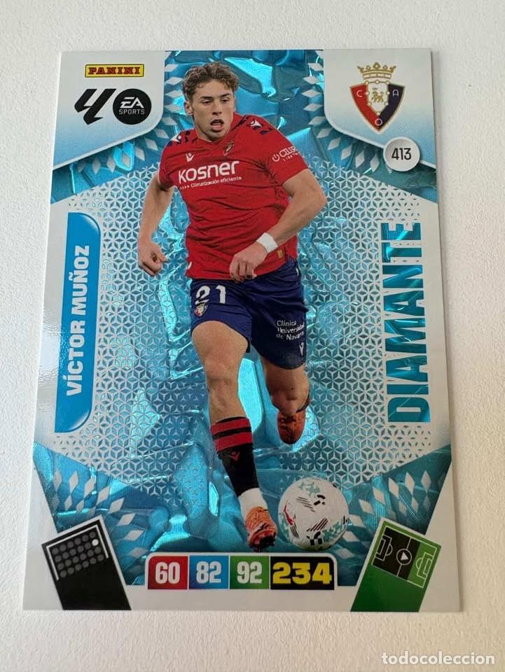Fu&szlig;ball-Sticker: Carta V&iacute;ctor Mu&ntilde;oz Diamante Osasuna 413 Adrenalyn 2025-26